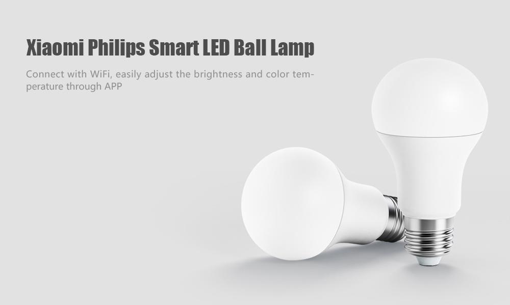 NEW Original Xiaomi Philips Smart LED Bulb Lamp WiFi Remote Control Mijia E27 Bulb mi Home APP adjust luminance CCT  (4)